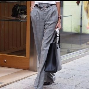 GAP Favorite Trouser Gray Plaid Wide Leg Pants size 18